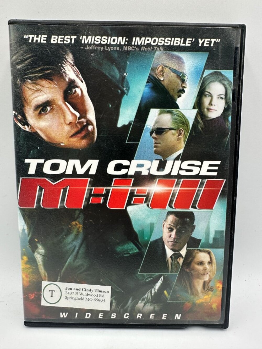 Mission Impossible III DVD Widescreen 2006 Tom Cruise PG13 Paramount Pictures